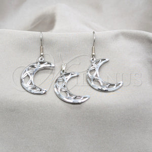 Stainless Steel Ring — Earring and Pendant Adult Set Moon Design White — main product view — SKU 160969 | Acero Inoxidable anillo — Earring and Pendant Adult Set Moon diseño blanco — SKU 160969