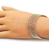 Oro Laminado Semanario Bangle, Gold Filled Style Diamond Cutting Finish, Golden Finish, 07.93.0002.04 (Thickness, Size 4 (2.25 Diameter))