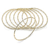 Oro Laminado Semanario Bangle, Gold Filled Style Diamond Cutting Finish, Golden Finish, 07.93.0002.04 (Thickness, Size 4 (2.25 Diameter))