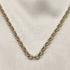 Oro Laminado Basic Necklace, Gold Filled Style Rolo Design, Polished, Golden Finish, 04.213.0353.24 (Thickness, 24 Inches Length)