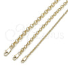 Oro Laminado Basic Necklace, Gold Filled Style Rolo Design, Polished, Golden Finish, 04.213.0353.24 (Thickness, 24 Inches Length)