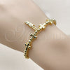 Gold Filled Bracelet — Adjustable Bolo Bracelet San Judas and Cross Design — alternate product view — SKU 160995 | Oro Laminado brazalete — Adjustable Bolo Bracelet San Judas and cruz diseño — SKU 160995