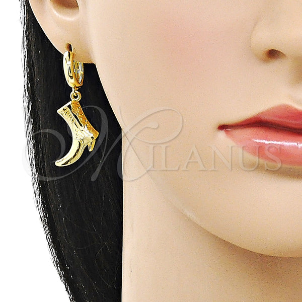 Gold Filled Ring — Dangle Earring Shoes Design Polished 02. — alternate product view — SKU 161001 | Oro Laminado anillo — Dangle Earring Shoes diseño pulido 02. — SKU 161001