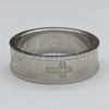 Stainless Steel Mens Ring, Cross Design, Matte Finish, Steel Finish, 01.63.0646.06 (Size 6)