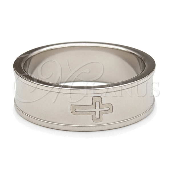 Stainless Steel Ring — Mens Ring Cross Design Matte 01.63. Size 6 — main product view — SKU 161009 | Acero Inoxidable anillo — para hombre Ring cruz diseño Matte 01.63. Size 6 — SKU 161009