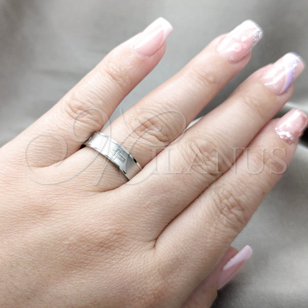 Stainless Steel Ring — Mens Ring Cross Design Matte 01.63. Size 8 — alternate product view — SKU 161010 | Acero Inoxidable anillo — para hombre Ring cruz diseño Matte 01.63. Size 8 — SKU 161010