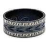 Stainless Steel Mens Ring, Black Polished, Black Rhodium Finish, 01.63.0649.06 (Size 6)