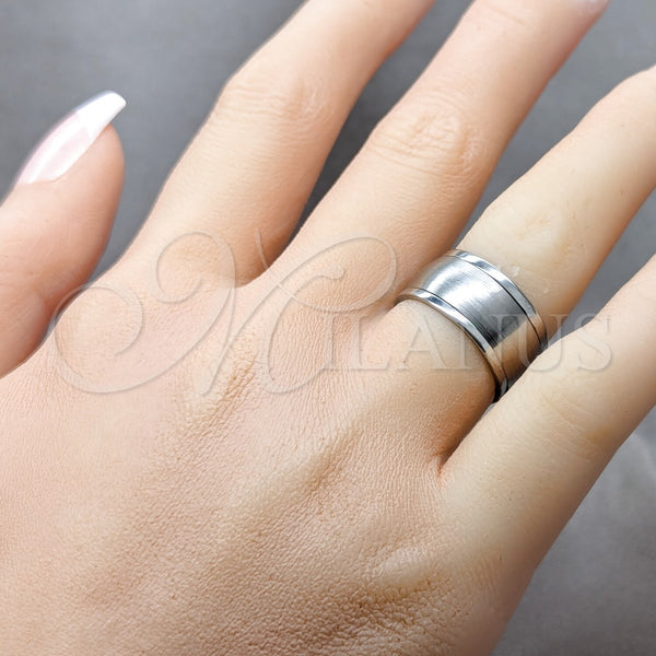 Stainless Steel Ring — Mens Ring Double Design Black Polished 01.63. Size — alternate product view — SKU 161020 | Acero Inoxidable anillo — para hombre Ring Double diseño negro pulido 01.63. Size — SKU 161020