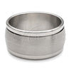 Stainless Steel Mens Ring, Black Polished, Steel Finish, 01.63.0650.06 (Size 6)