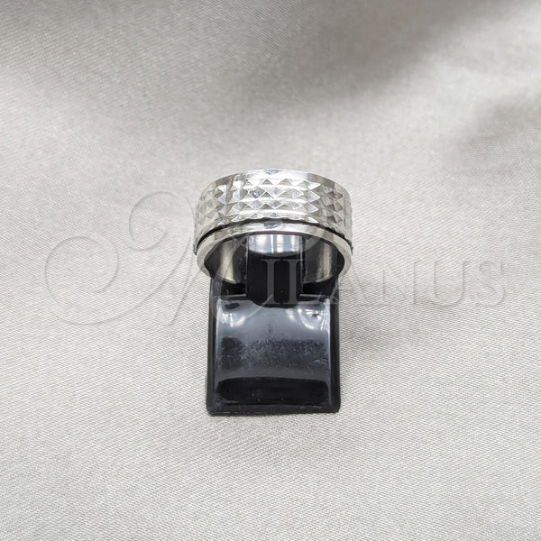 Stainless Steel Ring — Mens Ring Double Design Polished 01.63. Size 7 — main product view — SKU 161024 | Acero Inoxidable anillo — para hombre Ring Double diseño pulido 01.63. Size 7 — SKU 161024