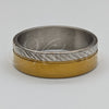 Stainless Steel Mens Ring, Polished, Golden Finish, 01.63.0653.06 (Size 6)