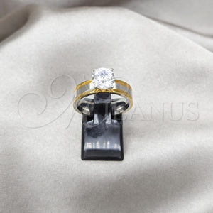 Stainless Steel Ring — Elegant Ring with White Cubic Zirconia Polished 01.63. — main product view — SKU 161050 | Acero Inoxidable anillo — Elegant Ring with blanco Cubic Zirconia pulido 01.63. — SKU 161050
