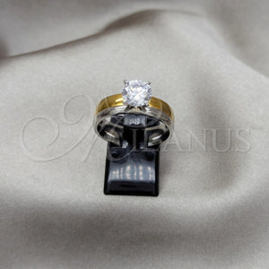 Stainless Steel Ring — Elegant Ring with White Cubic Zirconia Polished 01.63. — main product view — SKU 161056 | Acero Inoxidable anillo — Elegant Ring with blanco Cubic Zirconia pulido 01.63. — SKU 161056