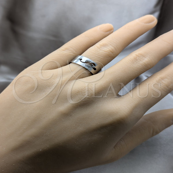 Stainless Steel Ring — Mens Ring Butterfly and Scorpion Design Polished 01.63. — alternate product view — SKU 161059 | Acero Inoxidable anillo — para hombre Ring mariposa and Scorpion diseño pulido 01.63. — SKU 161059
