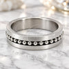 Stainless Steel Mens Ring, Polished, Steel Finish, 01.63.0662.06 (Size 5)