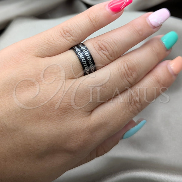 Stainless Steel Ring — Mens Ring Black Polished Black 01.63. Size 7 — alternate product view — SKU 161063 | Acero Inoxidable anillo — para hombre Ring negro pulido negro 01.63. Size 7 — SKU 161063