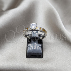 Stainless Steel Ring — Elegant Ring with White Cubic Zirconia Polished 01.63. — main product view — SKU 161070 | Acero Inoxidable anillo — Elegant Ring with blanco Cubic Zirconia pulido 01.63. — SKU 161070