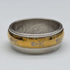 Stainless Steel Mens Ring, Polished, Golden Finish, 01.63.0668.06 (Size 6)