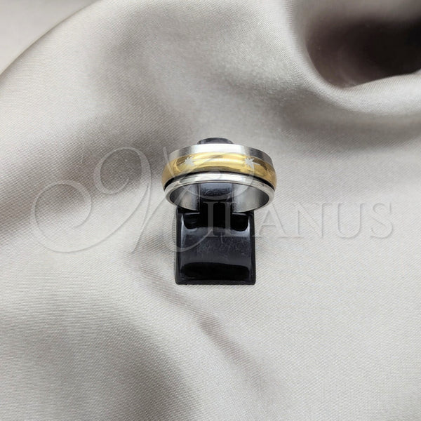 Stainless Steel Ring — Mens Ring Double Design Polished 01.63. Size 8 — main product view — SKU 161076 | Acero Inoxidable anillo — para hombre Ring Double diseño pulido 01.63. Size 8 — SKU 161076