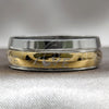 Stainless Steel Mens Ring, Love and Double Design, Polished, Golden Finish, 01.63.0668.10 (Size 10)