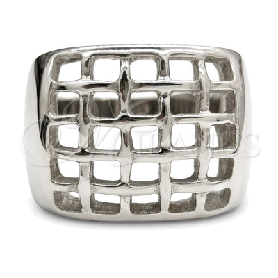 Stainless Steel Mens Ring, Polished, Steel Finish, 01.63.0669.08 (Size 8) for wholesale, main product view