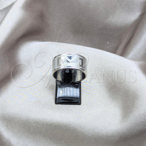 Stainless Steel Mens Ring, Polished, Steel Finish, 01.63.0670.07