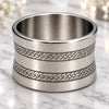 Stainless Steel Mens Ring, Polished, Steel Finish, 01.63.0670.07 (Size 7)