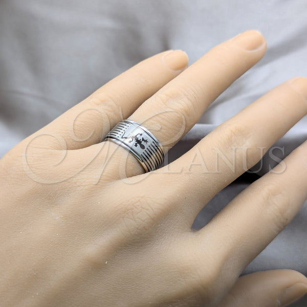 Stainless Steel Ring — Mens Ring Lizard and Dragon-Fly Design Polished 01.63. — alternate product view — SKU 161096 | Acero Inoxidable anillo — para hombre Ring Lizard and Dragon-Fly diseño pulido 01.63. — SKU 161096