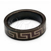 Stainless Steel Mens Ring, Black Polished, Black Rhodium Finish, 01.63.0672.05 (Size 5) for wholesale, main product view