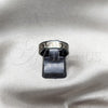 Stainless Steel Mens Ring, Black Polished, Black Rhodium Finish, 01.63.0672.05 (Size 5)