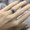 Stainless Steel Mens Ring, Black Enamel Finish, Black Rhodium Finish, 01.63.0673.08