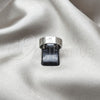 Stainless Steel Mens Ring, with White Crystal, Black Matte Finish, Steel Finish, 01.63.0674.05 (Size 5)