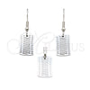Stainless Steel Earring and Pendant Adult Set, Multicolor Polished, Steel Finish, 10.63.0661