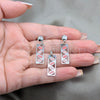Stainless Steel Earring and Pendant Adult Set, Multicolor Enamel Finish, Steel Finish, 10.63.0665