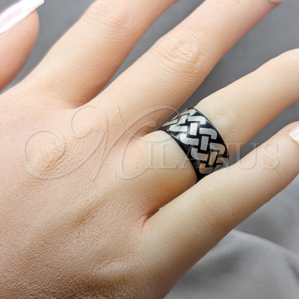 Stainless Steel Ring — Mens Ring Polished Black 01.63. Size 7 — alternate product view — SKU 161134 | Acero Inoxidable anillo — para hombre Ring pulido negro 01.63. Size 7 — SKU 161134