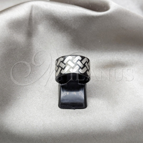 Stainless Steel Ring — Mens Ring Polished Black 01.63. Size 8 — main product view — SKU 161136 | Acero Inoxidable anillo — para hombre Ring pulido negro 01.63. Size 8 — SKU 161136