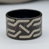 Stainless Steel Mens Ring, Polished, Black Rhodium Finish, 01.63.0678.06 (Size 6)