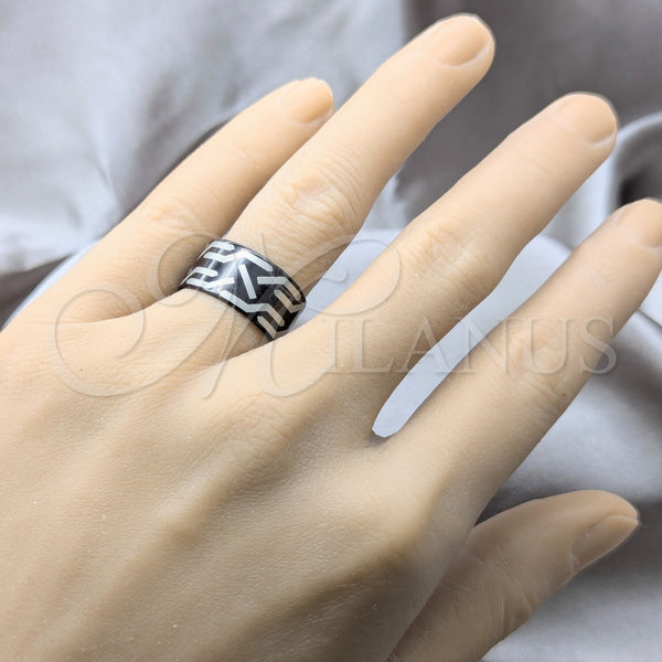 Stainless Steel Ring — Mens Ring Polished Black 01.63. Size 10 — alternate product view — SKU 161153 | Acero Inoxidable anillo — para hombre Ring pulido negro 01.63. Size 10 — SKU 161153