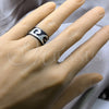 Stainless Steel Mens Ring, Polished, Black Rhodium Finish, 01.63.0679.09