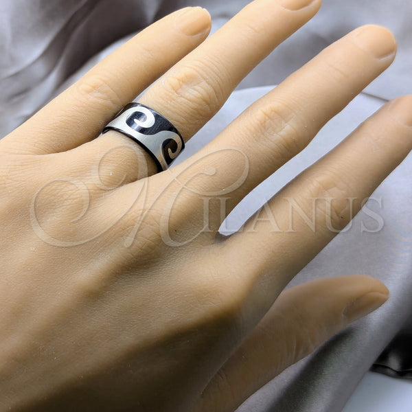 Stainless Steel Ring — Mens Ring Polished Black 01.63. Size 9 — alternate product view — SKU 161158 | Acero Inoxidable anillo — para hombre Ring pulido negro 01.63. Size 9 — SKU 161158