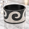 Stainless Steel Mens Ring, Polished, Black Rhodium Finish, 01.63.0679.09 (Size 9)