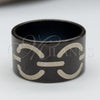 Stainless Steel Mens Ring, Polished, Black Rhodium Finish, 01.63.0681.06 (Size 6)