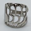 Stainless Steel Elegant Ring, Polished, Rhodium Finish, 01.63.0683.10 (Size 10)