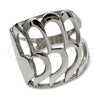 Stainless Steel Elegant Ring, Polished, Rhodium Finish, 01.63.0683.10 (Size 10)