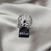 Stainless Steel Elegant Ring, Polished, Rhodium Finish, 01.63.0683.10 (Size 10)