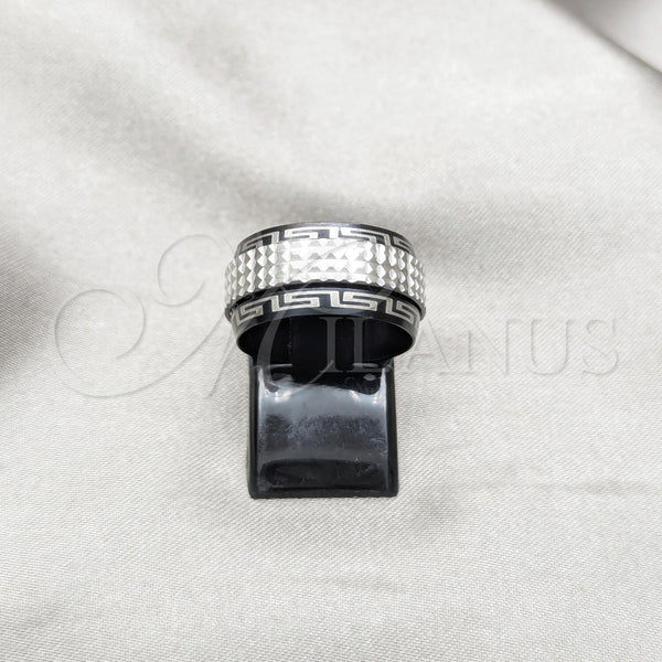 Stainless Steel Ring — Mens Ring Double Design Polished Black 01.63. Size — main product view — SKU 161174 | Acero Inoxidable anillo — para hombre Ring Double diseño pulido negro 01.63. Size — SKU 161174