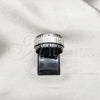 Stainless Steel Mens Ring, Double Design, Polished, Black Rhodium Finish, 01.63.0684.09 (Size 9)