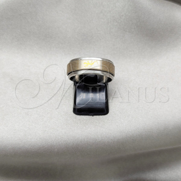 Stainless Steel Ring — Mens Ring Double Design Polished 01.63. Size 6 — main product view — SKU 161178 | Acero Inoxidable anillo — para hombre Ring Double diseño pulido 01.63. Size 6 — SKU 161178