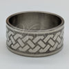 Stainless Steel Mens Ring, Polished, Rhodium Finish, 01.63.0686.08 (Size 8)
