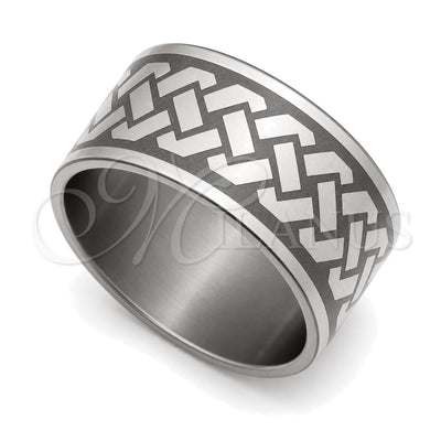 Stainless Steel Mens Ring, Polished, Rhodium Finish, 01.63.0686.11 (Size 11) for wholesale, main product view